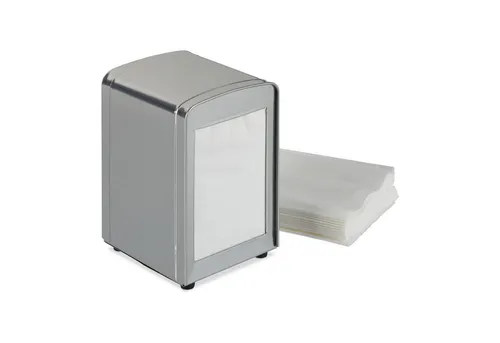 relaxdays Serviettenhalter Serviettenspender Retro, Stahl, silber