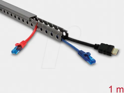 DELOCK 22027 - Verdrahtungskanal 25 x 25 mm - Länge 1 m grau