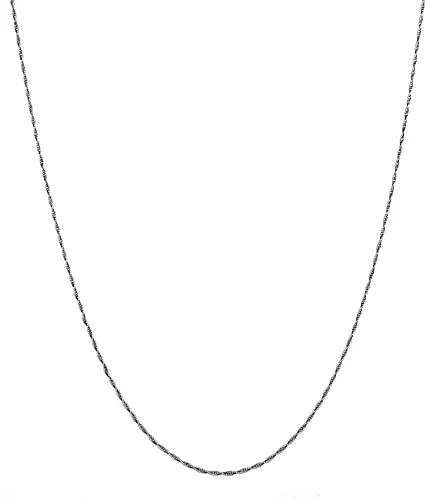 Kuzzoi 925 Silber Herren Halskette - Ketten für Herren: Modische gedrehte Gliederkette aus hochwertigem 925er Sterlingsilber, ideal für Anhänger und im angesagten Used Look.