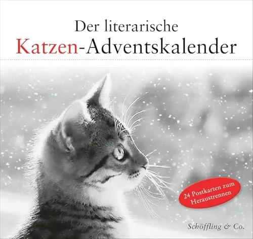 Der literarische Katzen-Adventskalender - Advent & Weihnachten Geschenkbücher, mit 24 perforierten Postkarten zum Heraustrennen für kreative Adventsüberraschungen.