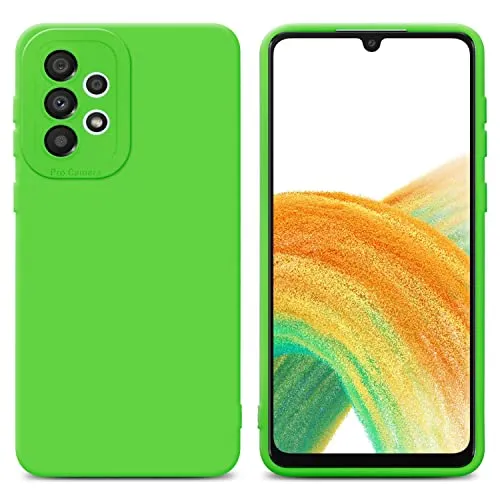 Cadorabo Hülle kompatibel mit Samsung Galaxy A52 (4G 5G) A52s Schutzhülle TPU Silikon Case Liquid Design mit Kameraschutz Slim Kratzfest Gummi Case Hülle für Galaxy A52 (4G 5G) A52s in Grün