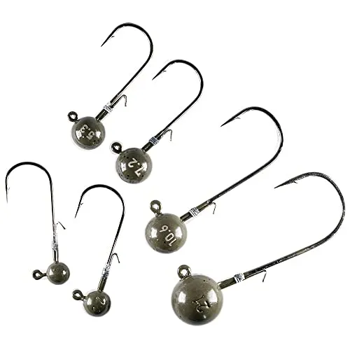 Tungsten Jigköpfe, LMAB bleifreie Jig-Haken Set, für Gummifische & Gummiköder, zum Angeln auf Barsch, Zander & Hecht, alle Größen und Gewichte (Hakengröße 3/0, 3,5 Gramm)