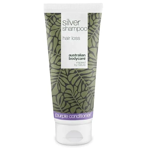Silbershampoo gegen Haarausfall und Gelbstich bei blondem oder grauem Haar – mit Biotin und Koffein für kräftigeres, klareres Haar - Anti-Gelbstich