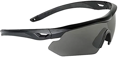 Mil-Tec Unisex Sonnenbrille Nighthawk Schwarz - Sportbrillen mit flexiblem, langlebigem Rahmen und rutschfesten Einsätzen für optimalen Tragekomfort, ideal für aktive Outdoor-Aktivitäten.