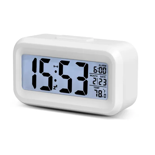 Digitaler Wecker LED Digital Digitaluhr , Digital Tischuhr, Datum Temperatur Alarm Clock, Nachtmodus GLNZ17