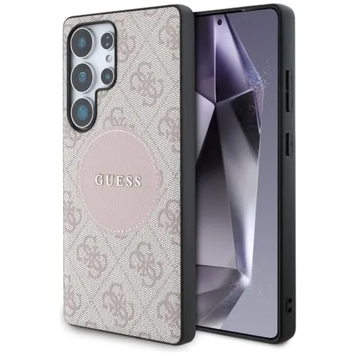 Guess Etui 4G Round Patch Classic Logo MagSafe für Samsung Galaxy S25 Ultra