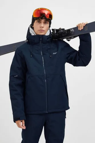 NORTH BEND NBOcta Skijacke - Wasserdicht & Atmungsaktiv in Navy Blazer, Größe XL - Funktionale Skijacke für Herren mit 10.000 mm Wassersäule. Ideal für Wintersport, bietet hohen Schutz vor Wind und Wetter. Praktische Taschen und abnehmbare Kapuze sorgen für Komfort und Funktionalität.