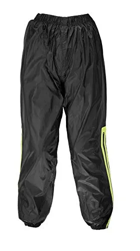 GERMAS Regenhose Douglas 4XL - Schwarz-Gelb Fluo - Motorradhosen in auffälliger schwarz-gelb fluo Farbe, ideal für sichere Fahrten bei jedem Wetter, Größe 4XL für optimalen Komfort.