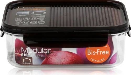 Lock&Lock Modular LBF404 Frischhaltedose 910ml - Unterteil aus Tritan (1er Pack)