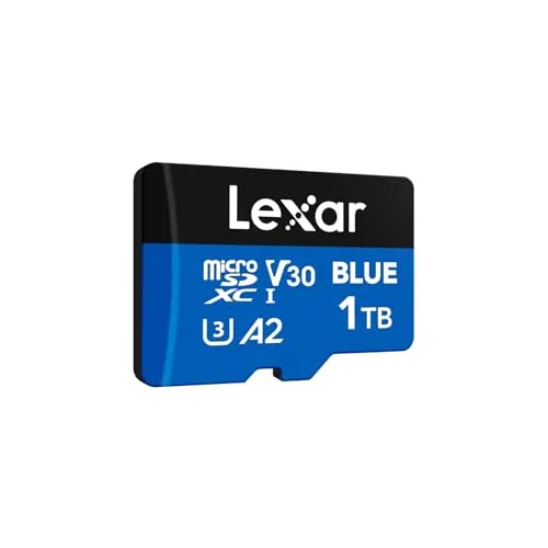 Lexar Blue Micro SD Karte 1TB, bis zu 160 MB/s Lesen, microSDXC UHS-I-Karte, Klasse 10, U3, V30, A2, Full-HD- und 4K-Video, Hochgeschwindigkeits-Speicherkarte für Smartphones/Tablets/Actionkameras
