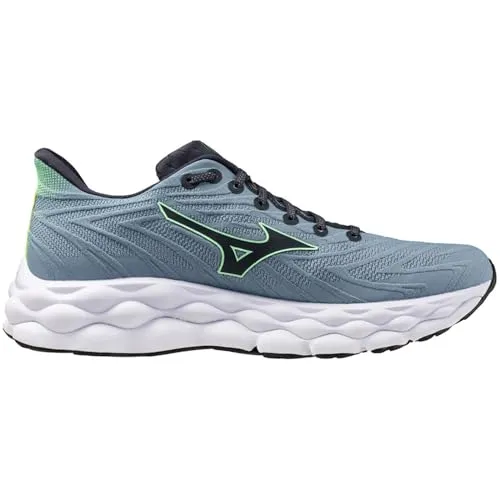 Mizuno Wave Sky 9 Neutralschuh Herren - Komfortabler Laufschuh in Weiß und Blau, Größe 46,5 - Erlebe ein federndes Laufgefühl mit dem Mizuno Wave Sky 9 Neutralschuh. Ideal für entspannte Trainingsläufe dank atmungsaktivem Obermaterial und reaktionsfreudiger Dämpfung. Perfekt für jeden Laufstil.