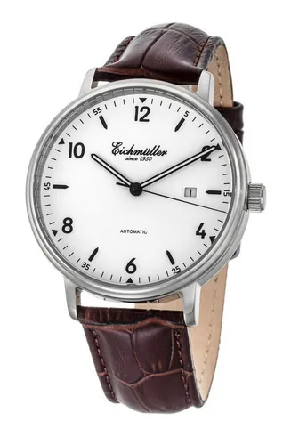 Eichmüller Herrenuhr RE7031 – Elegante Automatikuhr mit Lederarmband - Hochwertige Automatikuhr mit präzisem Miyota 8215 Uhrwerk. Elegant und robust, ideal für den täglichen Einsatz. Gehäuse aus Edelstahl, Wasserdicht bis 5 ATM und stilvolles Lederarmband.