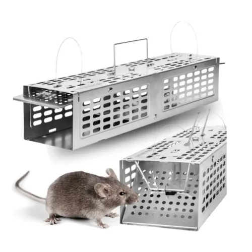 KRUMAD Lebendfalle Rattenfalle Mausefalle Käfigfalle Metall Tierfreundlich Wiede