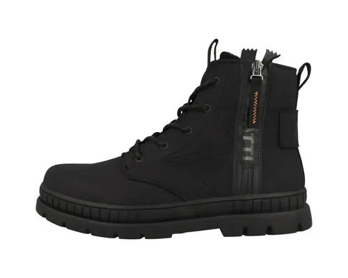 Bugatti Pallario Comfort Herren Schnürboots - Schwarz - 44 EU - Wanderschuhe mit warmem Textilfutter und rutschfester Gummisohle für sicheren Halt. Praktische Schnürung und Reißverschluss ermöglichen einfachen Einstieg und individuelle Anpassung.