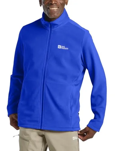 Jack Wolfskin Herren Taunus Fz M Fleece-Jacke – Vibrant Blue, 3XL EU - Laufjacke für Herren, leicht und schnelltrocknend, atmungsaktiv mit 2 praktischen Hüfttaschen für höchsten Tragekomfort.