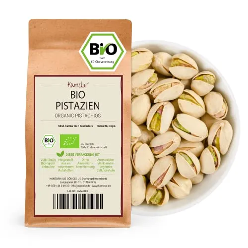 Kamelur 1kg BIO Pistazien geröstet und gesalzen, in der Schale – gesalzene und geröstete BIO Pistazienkerne BIO, der Snack im Vorratspack