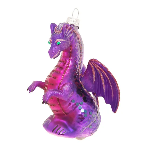 Krebs Glas Lauscha Drache in lila von Krebs Glas Lauscha