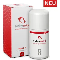 hidry Deo-Creme hidry®max Antitranspirant 50 ml - Deocremes für maximale Schweißkontrolle an Händen und Füßen. Mit hautberuhigenden Pflanzenextrakten und kühlendem Menthol für langanhaltende Frische.