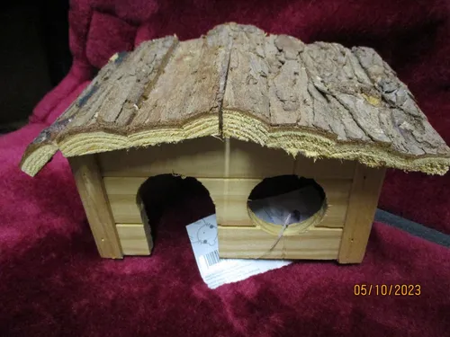Hamsterhaus Nature 20x14x12 cm Holz naturbelassen f6