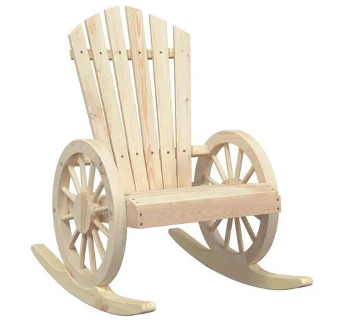 furnicato Gartenstuhl Adirondack-Schaukelstuhl aus Tannen-Massivholz - Genieße entspannte Stunden im Garten mit diesem stilvollen Adirondack-Schaukelstuhl aus robustem Tannenholz. Ergonomisches Design und sanfte Schaukelbewegung sorgen für optimalen Komfort im Freien.