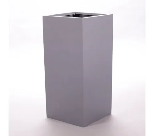 Elegant Einrichten Pflanzkübel Elegant Einrichten Pflanzkübel Fiberglas Säule 38x38x80cm Grau (1 St)