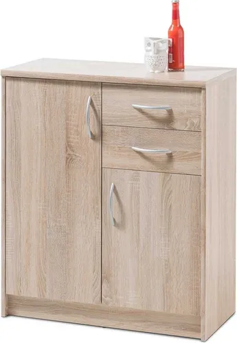 Stella Trading Kommode mit Schubladen – Eiche Sonoma Nachbildung, 74x86x35 cm