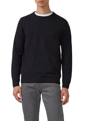 s.Oliver Herren Pullover 2143173 in Schwarz, Größe M - Stylischer Pullover für Herren mit Crew Neck-Ausschnitt, ideal für lässige Anlässe und bequem im Regular Fit.