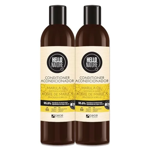 P-Beauty Naturkosmetik Conditioner mit Marulaöl - Haarmaske für trockenes, strapaziertes Haar, Glanz & Geschmeidigkeit - Haarpflege mit Vitamin C, Vitamin E und Omega-Fettsäuren (2x 300ml)