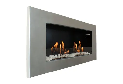 Kaminbau Mierzwa Echtfeuer-Dekokamin Aurora (Luxus Royal, Brenngel & Bio-Ethanol Kamin inkl. 2 regulierbare Edelstahl Brenner), Farbwahl, Gelkamin, Ethanolkamin, Kaminofen, Wandkamin