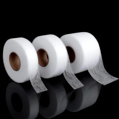 AiQInu 150m Saumband, Bügelband zum Aufbügeln 25/30/55mm Breite, Saumband zum Aufbügeln von Stoff, Vorhang, Gardinen, Hosen, Kleidung, Jeans - Weiß