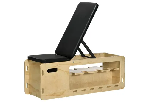 HOMCOM Hantelbank mit Aufbewahrungsbox und Widerstandsbändern - Hantelbänke für effektives Krafttraining zu Hause, mit verstellbarer Rückenlehne und praktischer Hantelablage für mehr Komfort und Sicherheit beim Training.