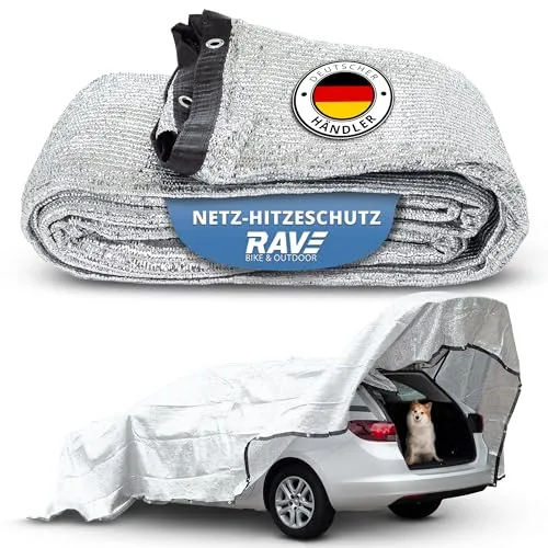 RAVE Großes Aluminium-Schattennetz für Auto, Hund & Camping