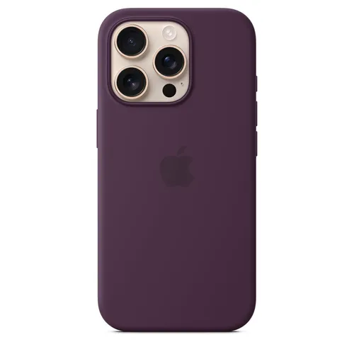 iPhone 16 Pro Silicone Case with MagSafe - Plum, umweltfreundlich aus 55% recyceltem Silikon, perfekte Passform und schneller kabelloser Ladekomfort