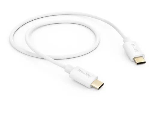 Hama Ladekabel USB-C - USB-C, 1 m, Weiß (201590)