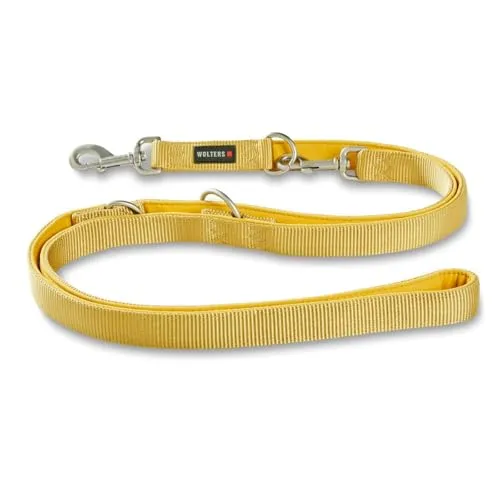 Wolters Führleine Professional Comfort gelb M 200 cm x 15 mm - Hundeleinen, strapazierfähig und ergonomisch gestaltet für maximalen Komfort beim Gassigehen.