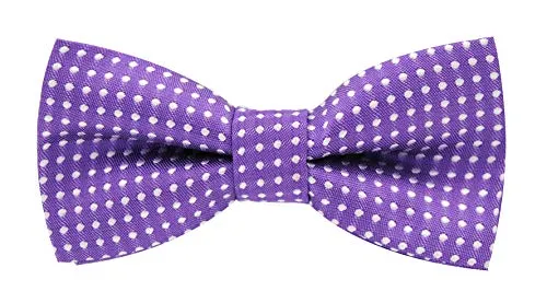 axy Kinderfliege, Jungen Fliege, bereits gebunden, Konfirmation verstellbar KFLI1 (Lila mit weissen Punkten)