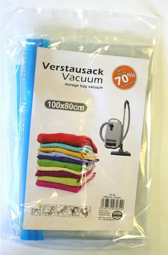 HAC24 Vakuumierbeutel Aufbewahrungsbeutel Set Vakuumbeutel Kleideraufbewahrung Reisebeutel, 2x 100x80, 2x 80x60 & 2x 60x40 cm