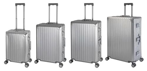 Travelhouse Trolleyset Tokyo, 4 tlg. Hartschalen Trolley Set - Hochwertiges Trolley-Set aus eloxiertem Aluminium, extrem robust und leicht. Mit TSA Zahlenschlössern für maximale Sicherheit. Ideal für jede Reise!