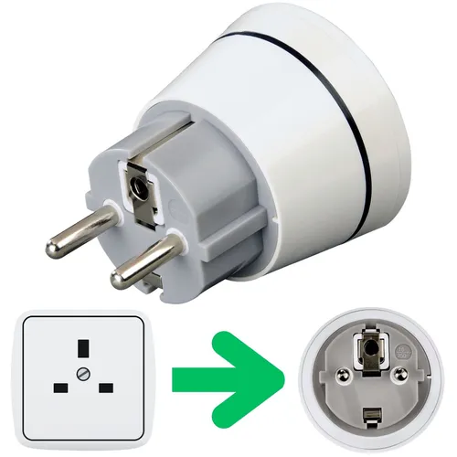 Hama Strom-Adapter Reise-Stecker UK England Dubai Typ G zu F Deutschland DE EU
