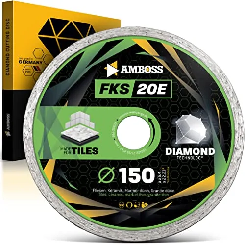 Amboss Diamant Trennscheibe Ø 150 mm x 22.2/25.4 FKS 20E - Trennen von Fliesen/Keramik/Granit/Marmor - Diamantscheibe/Diamanttrennscheibe Winkelschleifer
