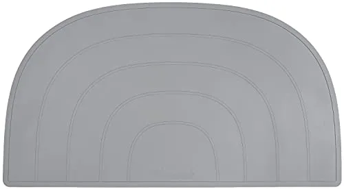 Kindsgut Platzdeckchen Regenbogen, Tischset, Unterlage in kinderfreundlichem Design und dezenten Farben, frei von BPA, Dunkelgrau