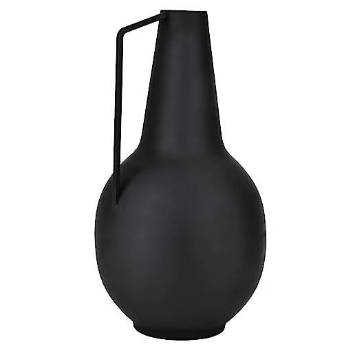 EGLO LIVING Metallvase Miouski - Minimalistische Deko Vase mit Griff - Vasen für Wohnzimmer: Die 39 cm hohe Metallvase in Schwarz setzt Blumen perfekt in Szene und ist dank ihres feinen Griffs ein echter Blickfang.