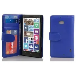 Cadorabo Hülle für Nokia Lumia 929 / 930 in Blau Backcover Handy Schutz Hülle Book Case Booklet Kartenfächer