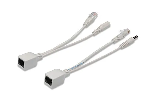 DIGITUS passives PoE Adapter-Kabel - Fast Ethernet - Injektor-Kabel & Splitter-Kabel - DC 5.5mm Stecker & Buchse