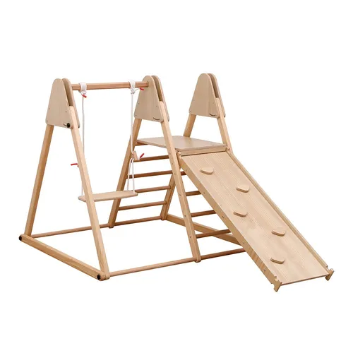 HOME DELUXE Klettergerüst Indoor IDA mit Rutsche und Schaukel - Klettergerüst für drinnen, inkl. Leiter, Rutsche und Schaukel, fördert die motorischen Fähigkeiten von Kindern ab 21 Monaten und sorgt für stundenlangen Spielspaß.