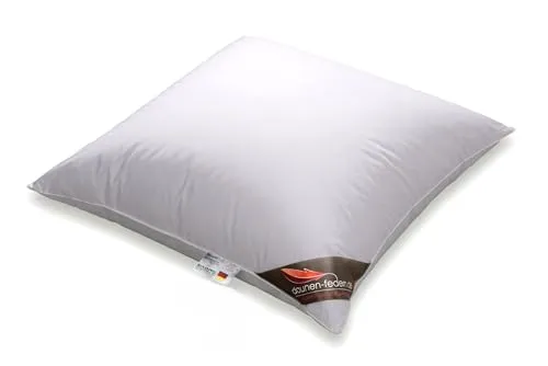 daunen-federn.de Das Premium 100% Daunenkissen für anspruchsvolle Schläferinnen und Schläfer! (80 x 80 cm / 700g Füllung)