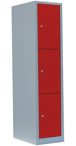 Steelboxx Fächerschrank Schließfachschrank - 1 Abteil - 3 Fächer - 1800 x 415 x 500 mm (1-St) Komplett verschweißt und montiert - keine Montage erforderlich