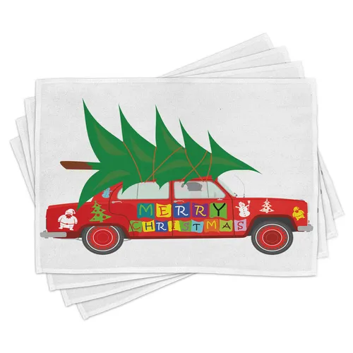 Platzmatten Red Vintage Car Elf, 45cm x 30cm