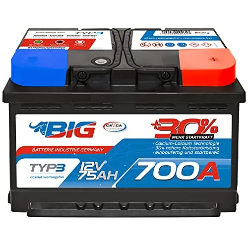 BIG +30% 12V 75Ah 700A/EN