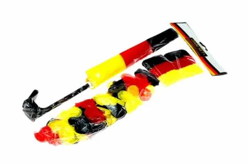 Michel Toys Party Discount ® Fußballset, Autoflagge, Hawaiikette, Schweißband